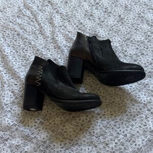 Chic Black Leather Ankle Booties